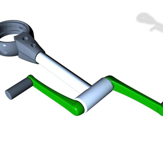 SPK09S. Manivelle axe horizontal. Sans poteau