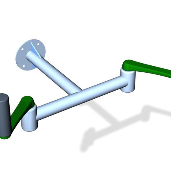 SPK10M. Manivelle axe vertical • Fixation murale